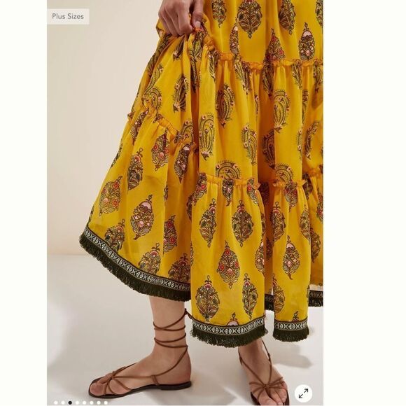 NWT Sachin & Babi X Anthropologie Tiered Midi Dress Size 10 - Picture 5 of 16